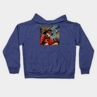 OBEAH MAN – FULL COLOUR – FETERS AND LIMERS – CARIBBEAN FOLKLORE EVENT DJ GEAR Kids Hoodie